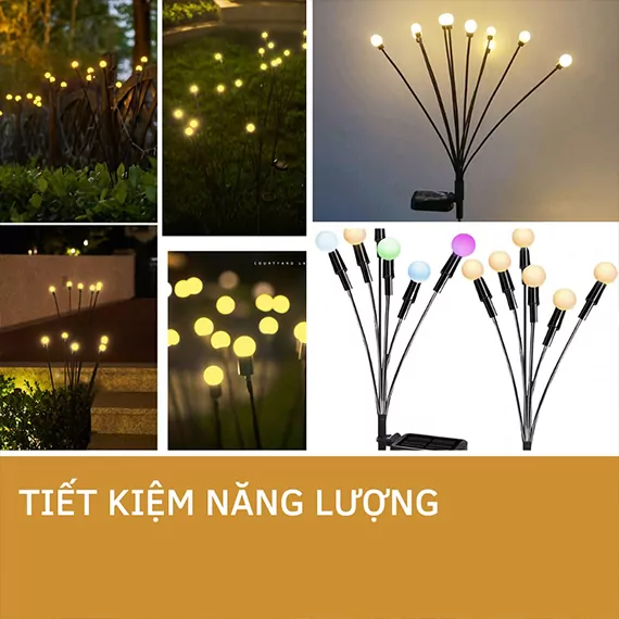 Đèn Led Đom Đóm Năng Lượng Mặt Trời Chống Thấm Nước IP65